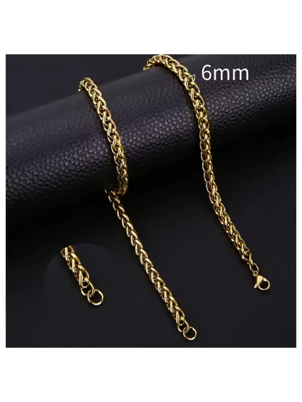 Spiga / Wheat chain - Necklace - 18K gold plated - 6mm / 24